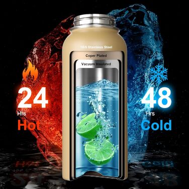 OneTigris пляшка для води з нержавіючої сталі 0,9 л, ізотермічна спортивна фляга для велосипеда, кемпінгу, йоги, спортзалу, Softair, 32oz, камуфляж