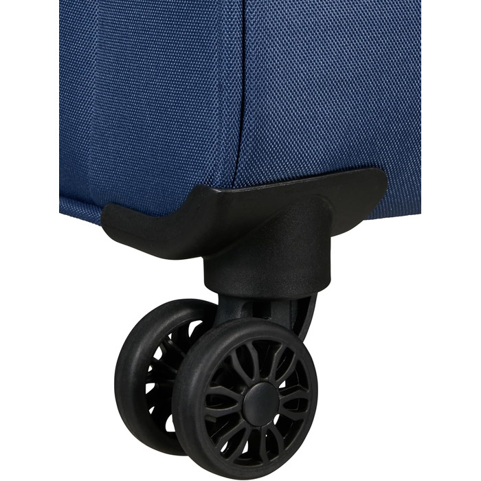 Валіза American Tourister Pulsonic Spinner L 81 см, розширювана, 113/122 л, синя (Combat Navy), для подорожей