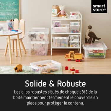 Набір із 10 контейнерів SmartStore Classic 2 л з кришкою, харчовий пластик, міцні кути, прозорі, 21x17x11 см, для зберігання продуктів, штабельовані, гарантія 10 років