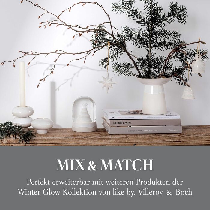 Свічник адвентський Winter Glow від Villeroy & Boch, кераміка, 23,5x8,5x20,5 см, різдвяний декор