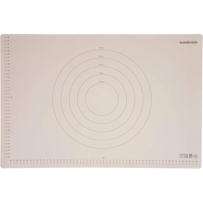 Силіконова килимок для тіста Wundermix WunderMat 60x40 см з розміткою, антипригарна та нековзка підкладка для випічки