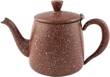 Чайник Café Olé PT-048 преміум, 1,4 л, нержавіюча сталь 18/10, безкапельний носик, порожнисті ручки, відкидна кришка, червоний граніт