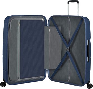 Валіза American Tourister Linex Spinner L, 76 см, 102 л, синя, на 4 колесах