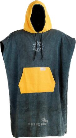 Серф пончо musegear для дорослих, мобільна роздягальня, універсальний розмір, помаранчевий/антрацит, зручний банний халат, модний та практичний