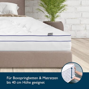 Топер для матраца Beautissu BeauNuit MT Base 100x200 см з чохлом, рельєфний матрацний наматрацник 3 см для ліжка-боксспрінг і матраців до 40 см, нековзний