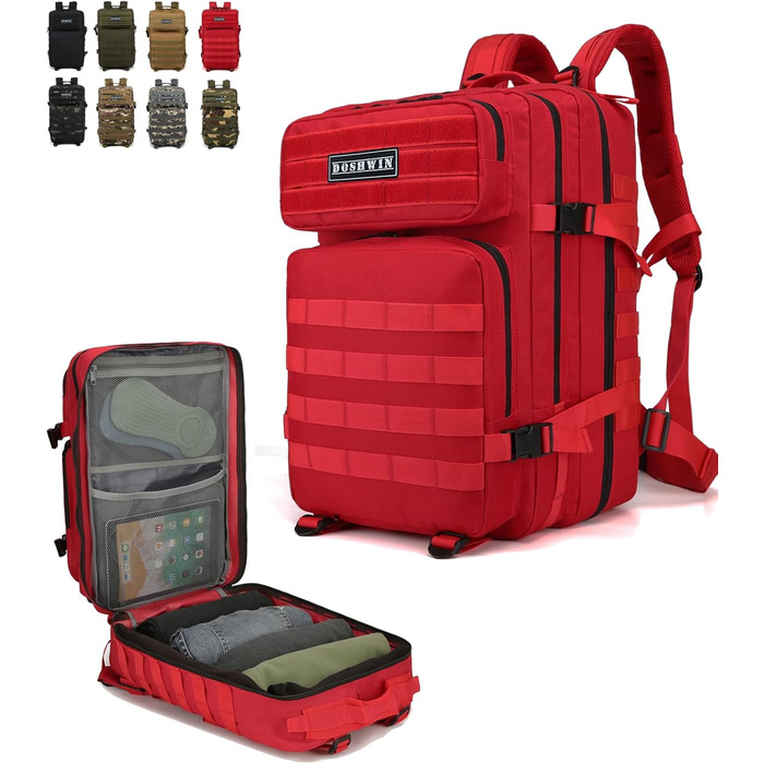 Тактичний військовий рюкзак 40 л Survival Army Molle, червоний