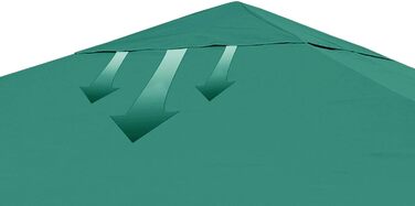 Заміна даху для садового павільйону QUICK STAR 3x3 м, антрацит RAL 7012, 250 г/м², зелений, антикварний стиль