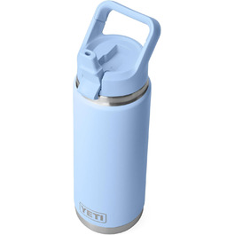 Термобутилка YETI Rambler C з трубочкою, вакуумна нержавіюча сталь, 769 мл, синя
