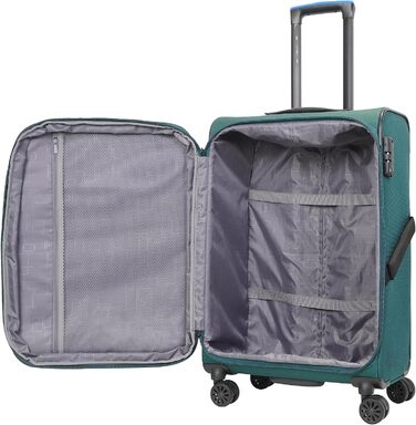 Валіза з м'яким корпусом на 4 колесах Breeze II, розширювана, TSA-замок, 79 см, темно-зелена, для подорожей і бізнесу