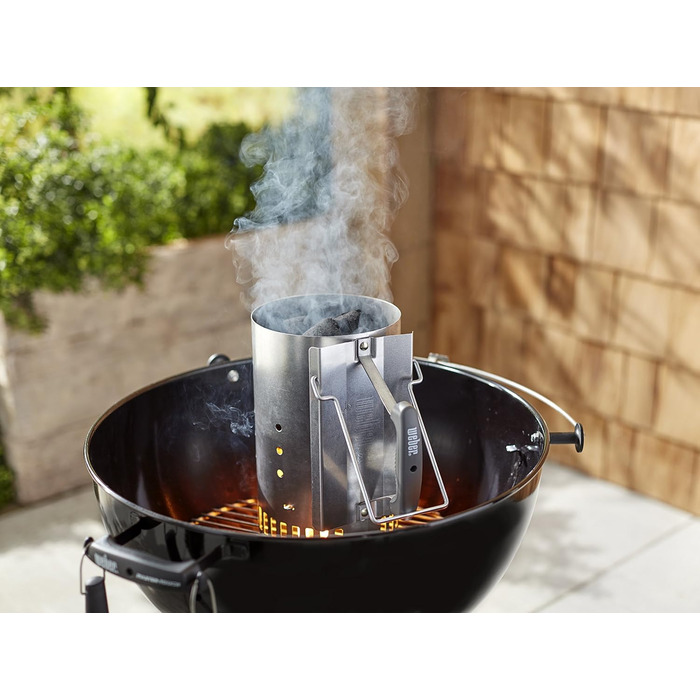 Вугільний гриль Weber Compact Kettle 47 см, чорний, кришка, чохол, комплект із стартером Rapidfire