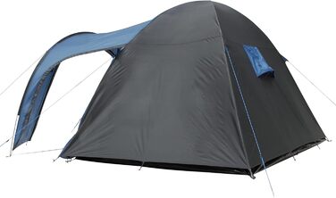 Намет your GEAR Cetona для кемпінгу, 4/5 місць, купольний, 3000 мм водостійкість, 2 входи, висока стеля, темна спальня, синьо-сірий