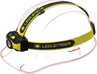 Лобовий ліхтар Ledlenser iH9R 600 люмен, з кріпленням на шолом, чохлом, USB-зарядкою, акумуляторний, для роботи в рукавичках, 158 г