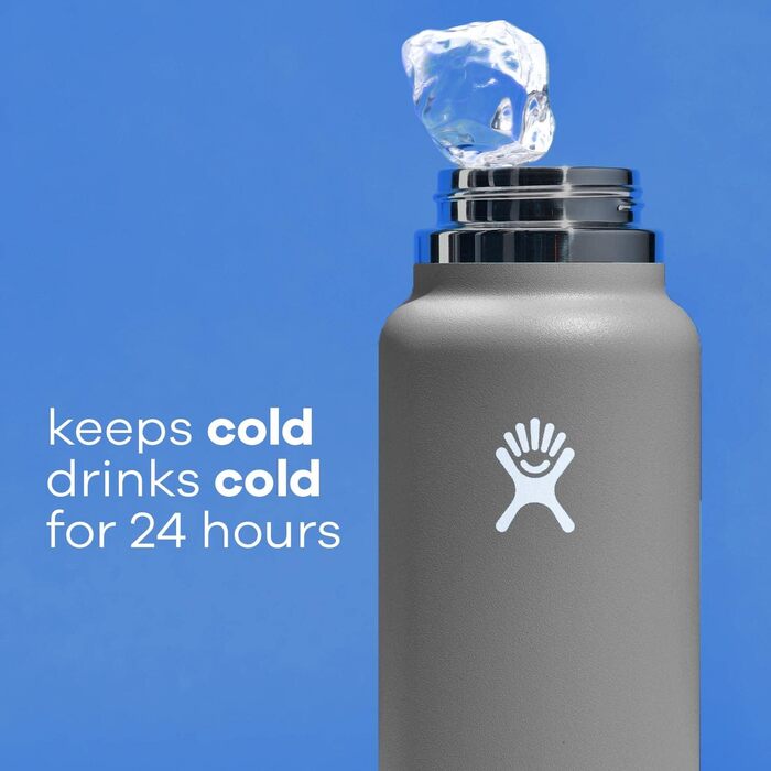 Термобутилка HYDRO FLASK 1180 мл із нержавіючої сталі для води, ізольована спортивна пляшка з герметичною кришкою Flex Cap, ремінцем, підходить для посудомийної машини, Snapper