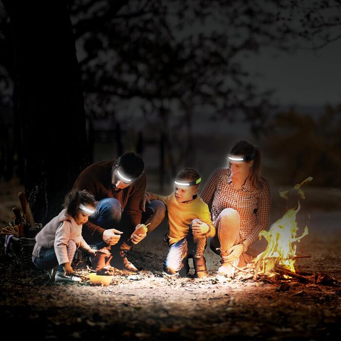 Світлодіодний ліхтар на голову Outdoor Vibes, ширококутний, сенсорний, USB-заряджання, налобний ліхтарик для туризму та спорту