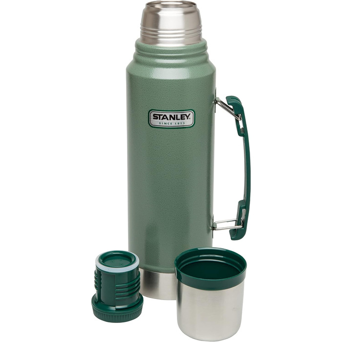 Термос Stanley Classic Legendary, нержавіюча сталь, 1 л, 24-32 год тримає тепло/холод, BPA Free, кришка-чашка, для напоїв, для подорожей