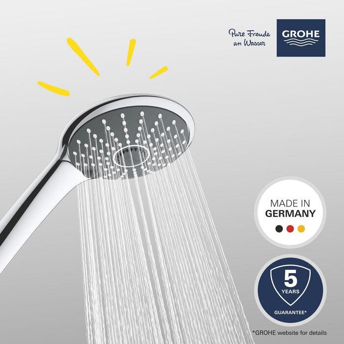 Ручний душ Grohe Vitalio Comfort 100 із 4 режимами струменя, хром