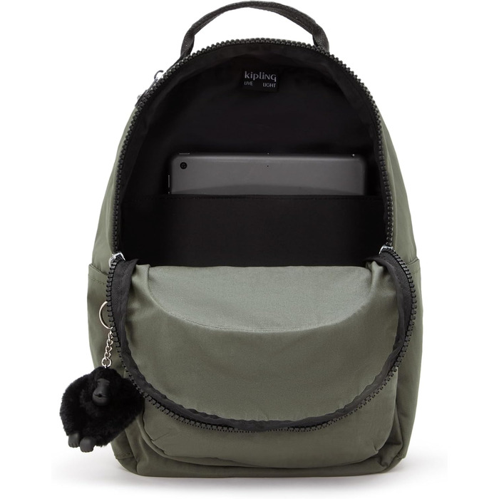 Рюкзак Kipling Seoul S зелений, захист для ноутбука, малий