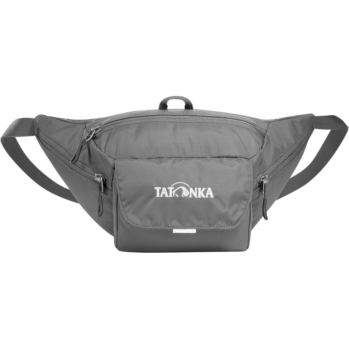 Поясна сумка Tatonka Funny Bag M, міцна, з великим відділенням на блискавці, боковими та передньою кишенями, сіра (Titan Grey)