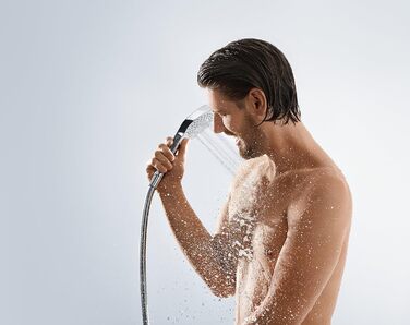 Ручний душ hansgrohe Croma Select S, 3 режими, круглий, 110 мм, антикальцій, білий/хром