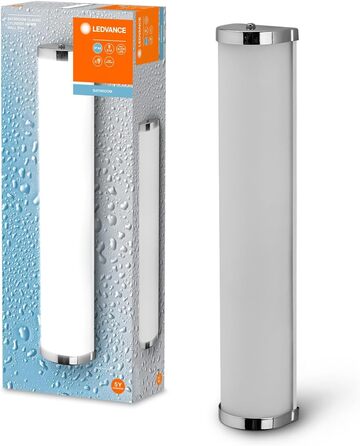 Світильник для ванної LEDVANCE Classic Cylinder, настінний, хром, цоколь E14, сумісний зі смарт-лампами, IP44, циліндр, 455 мм