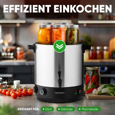 Автомат для гарячих напоїв ProfiCook 7 л, нержавійка, нагрів і підтримка температури, глінтвейн, чай, кава, модель PC-HGA 1196, чорний/нержавійка