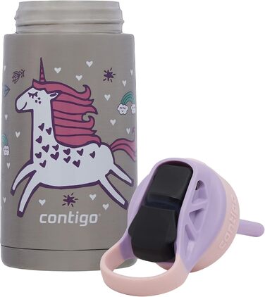 Дитяча пляшка для води Contigo Easy Clean Autospout з трубочкою, 420 мл, BPA-free, герметична, для школи, садка та спорту