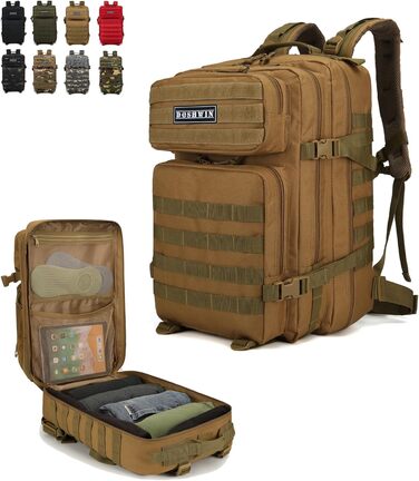 Тактичний військовий рюкзак 40 л для виживання, армійський Molle, колір хакі