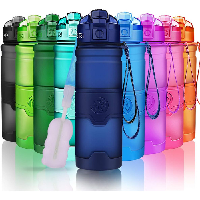 Дитяча спортивна пляшка для води ZORRI 503 мл, BPA-free, тритан, з фільтром, багаторазова, темно-синя
