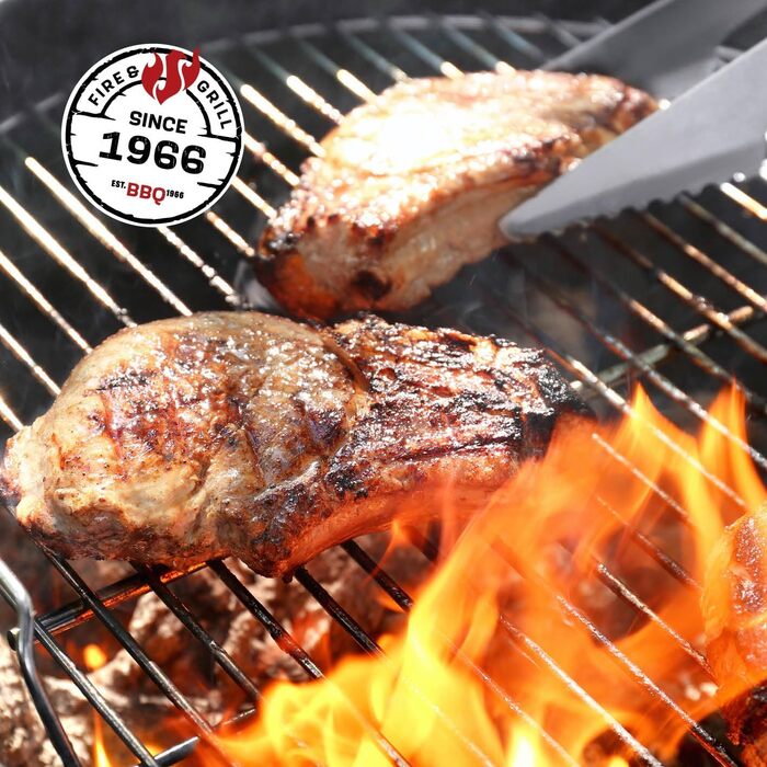 Вугільний гриль GRILLCHEF Corso на колесах, емальована чаша, регульована хромована решітка 48,5 см, стіл, вітрозахист, чорний