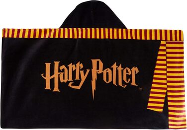 Дитячий пончо-рушник з капюшоном Harry Potter, 100% бавовна, Хогвартс, для пляжу, басейну та купання