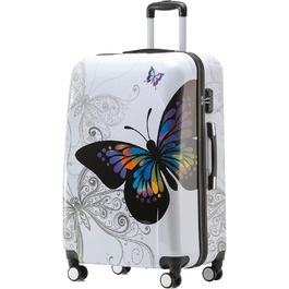 Дорожній набір валіз BEIBYE Butterfly 2060 з TSA-замком, 4 предмети, міцний жорсткий корпус, ручна поклажа та косметичка (L-66 см)