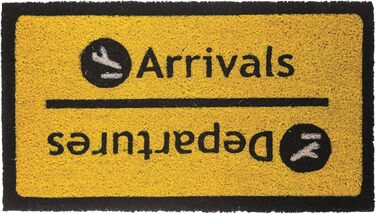 Килимок придверний Fisura Arrivals, вініловий, жовтий, 70x40 см