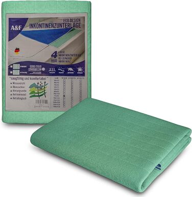 Підкладка для інконтиненції A&F 100x135 см, 4 шари, до 26280 мл/м², багаторазова, прана, захисна підкладка на матрац для дорослих ліжок