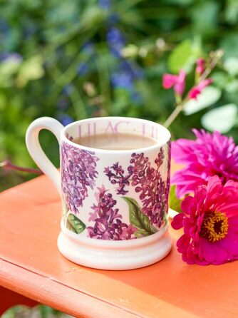 Велика керамічна чашка Emma Bridgewater 1/2 пінти, фіолетова, для кави, капучино, латте, чаю, подарунок на день народження