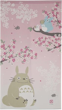 Тканинна штора-норен Studio Ghibli Totoro з весняним сакурою для коридору