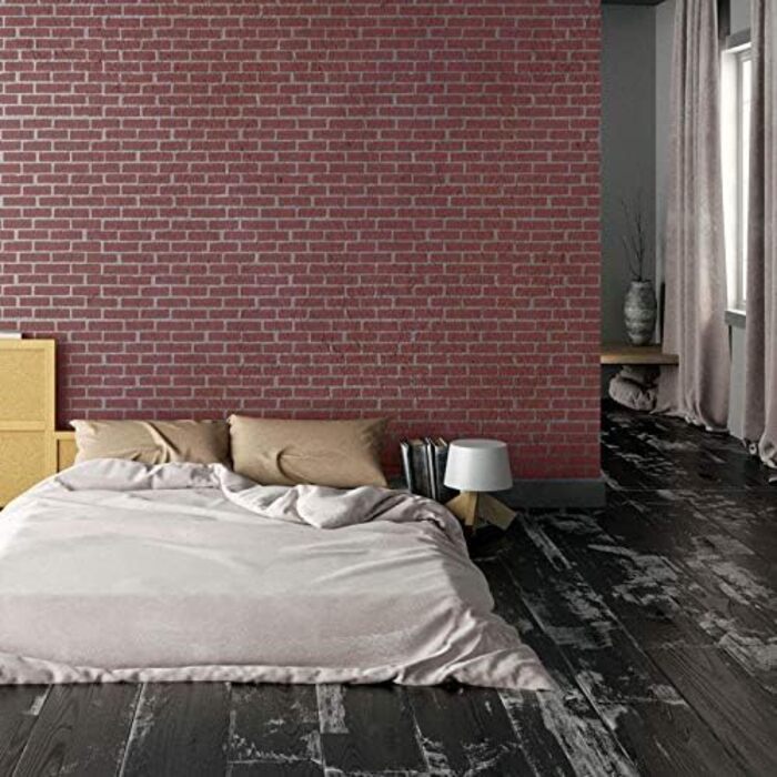 Трафарет для стін NAKLEO Ziegelwand #3, великий 59x95 см, багаторазовий пластиковий трафарет для геометричного декору, імітація цегляної стіни, DIY для меблів, підлоги, тканини