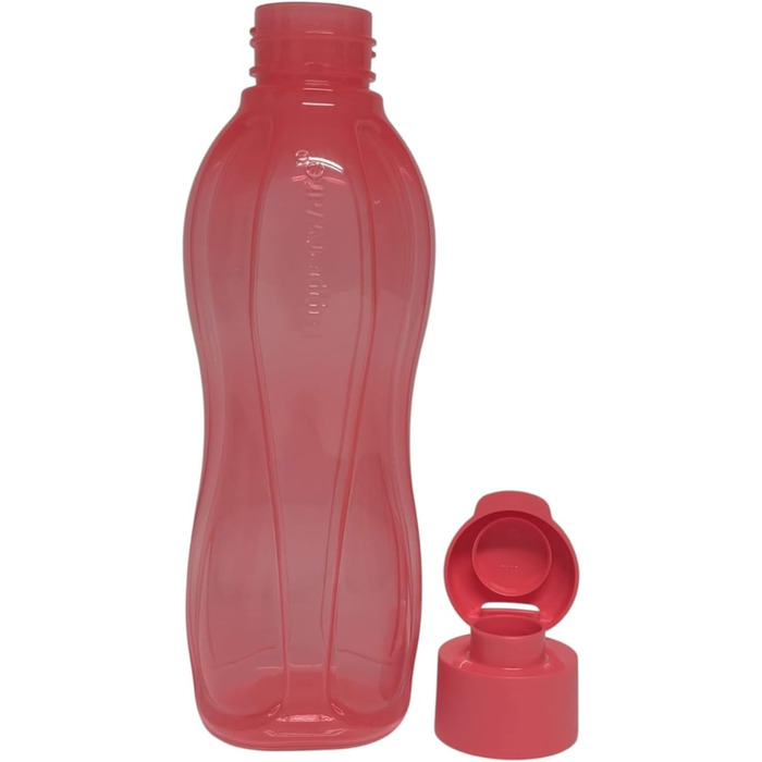 Пляшка для води Tupperware Eco To Go 750 мл, червона, з кришкою Flip Top, підходить для газованої води, екологічна