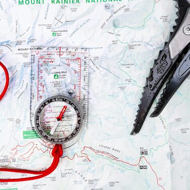 Компас Sun Company ProMap – ультралегкий базовий компас з деклінаційною шкалою для туризму, походів, кемпінгу та виживання