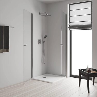 Душова лійка GROHE Vitalio Start 250, квадратна, хром, антивапняна система, водозберігаюча, довговічне покриття