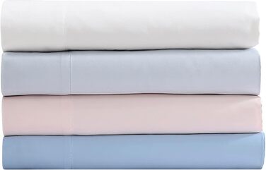 Комплект постільної білизни Laura Ashley для двоспального ліжка King Size, розкішна сатинова бавовна, щільність 800 ниток, білий, однотонний, м'який і гладкий текстиль для дому