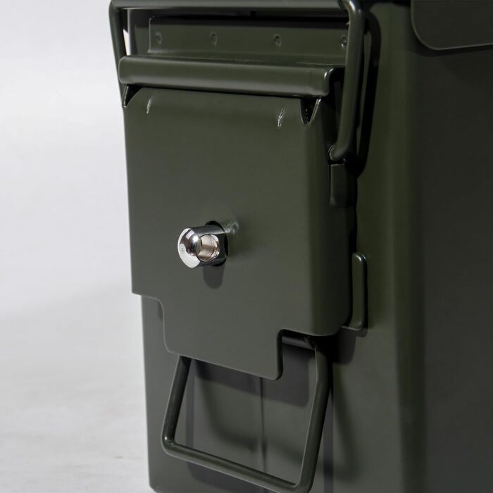 Металева ящик-скриня для зберігання, Munitionskiste US Ammo Box, патронна коробка для акумуляторів та боєприпасів, з замком, 28/30 см
