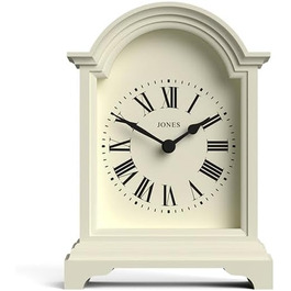 Настільний годинник JONES CLOCKS Bistro, класичний білий, арочний дизайн, для столу, полиці, тумбочки, стильний декор
