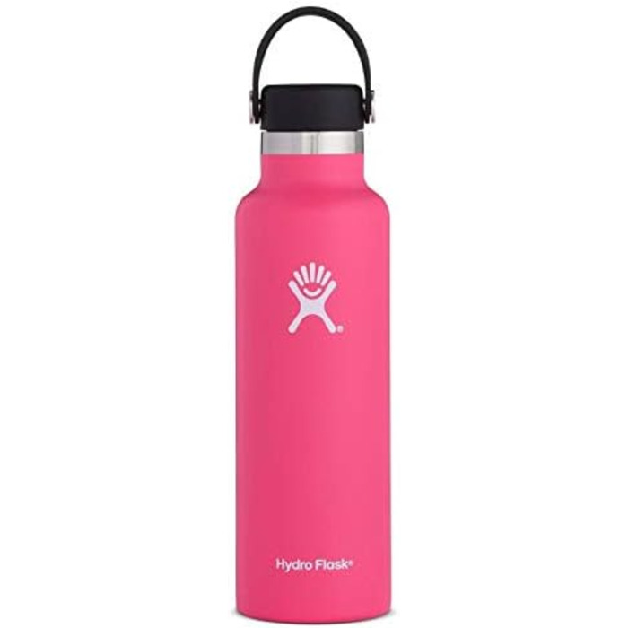 Гідрофляга HYDRO FLASK 621 мл – вакуумна термобутилка з нержавіючої сталі для води, спортивна пляшка з герметичною кришкою Flex Cap, підходить для посудомийної машини, стандартний отвір, колір Watermelon