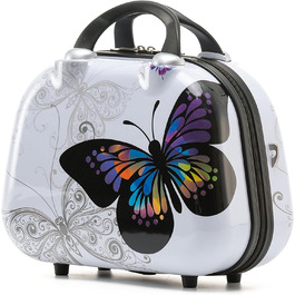 Набір валіз BEIBYE Butterfly 2060 з TSA-замком, 4 предмети: міцний пластиковий чемодан на колесах, ручна поклажа та б'ютікейс