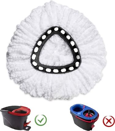 8 шт. запасних насадок для швабри O-Cedar EasyWring Spin Mop, мікрофібра, для глибокого очищення підлоги вдома та в офісі