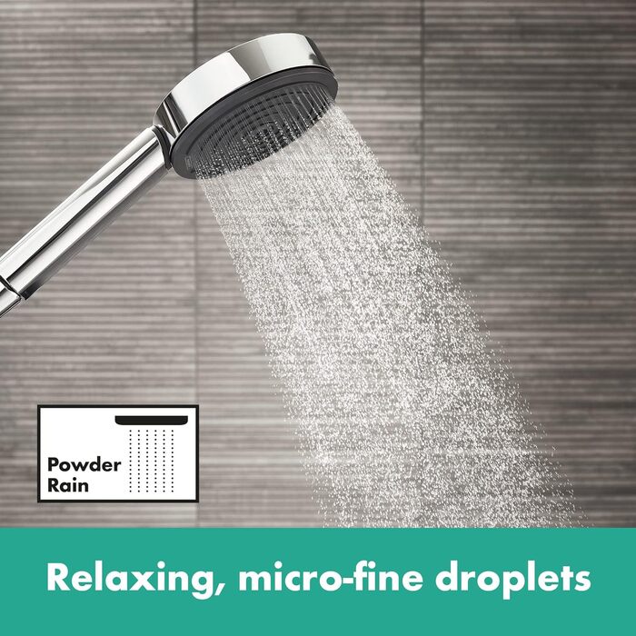 Душовий набір hansgrohe Pulsify Select S, кругла лійка з 3 режимами (PowderRain), тримачем і шлангом 1,25 м, хром
