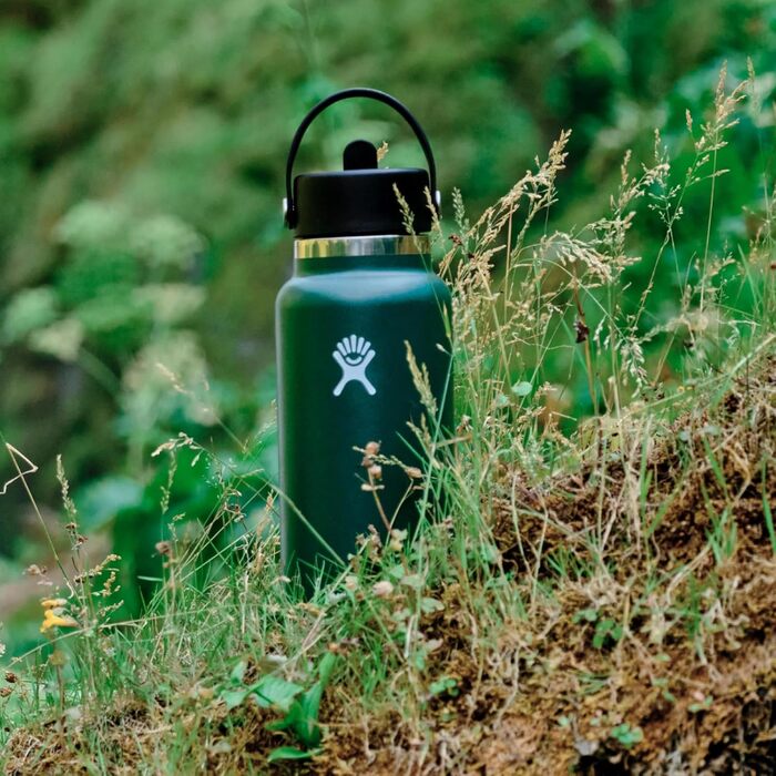 Гідрофляга Hydro Flask 710 мл – вакуумна пляшка з нержавіючої сталі з широкою горловиною та кришкою з трубочкою, колір Oat