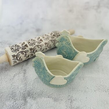 Рельєфний качалка FLORAL VINE для кераміки та печива, спільний дизайн Algiscrafts і Pottery by Jas