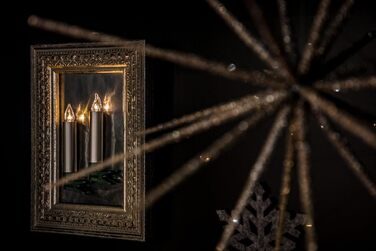 Бездротові LED ялинкові свічки Lumix Superlight Mini, 12 шт, металік, з ІЧ-пультом, кашемір