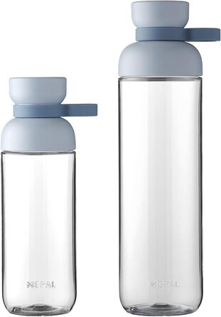 Пляшки для води Mepal Vita 500 і 900 мл, набір 2 шт, ударостійкі, герметичні, BPA-free, для спорту, роботи, навчання, Nordic Blue, можна мити в посудомийці